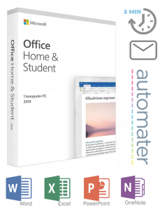 NOWY Microsoft Office 2019 Home & Student / natychmiastowa wysyłka e-mail / 1PC WINDOWS / Salon Warszawa / FVAT23% 