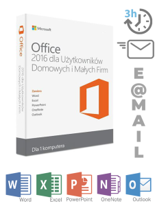 Microsoft Office 2016 Home & Business / szybka wysyłka e-mail / 1PC WINDOWS / Salon Warszawa / FVAT23% 